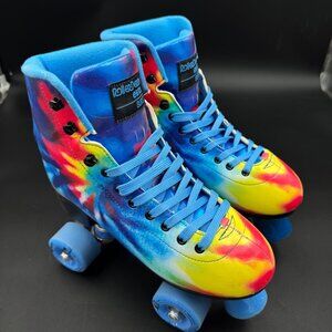 Roller Derby Elite Burst Tie Dye Roller Skates Adult Mens 7 Womens 8 Box